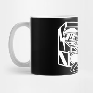 Retro Game Machine In Black And White Mug